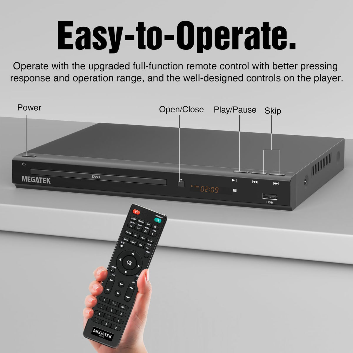 MEGATEK Compact Region-Free HDMI DVD Player