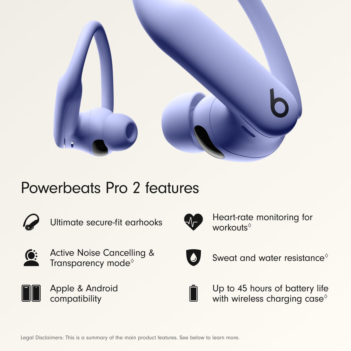 Beats Powerbeats Pro 2 Wireless Earbuds, Hyper Purple