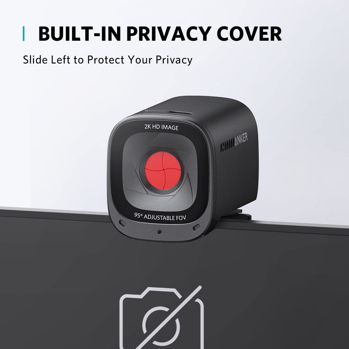 Anker PowerConf C200 2K Webcam, AI Noise Canceling Mic