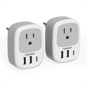TESSAN Canada to European Travel Adapter, 2 Pack