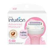 Schick Intuition Advanced Moisture Women's Razor Refills, 6 Count