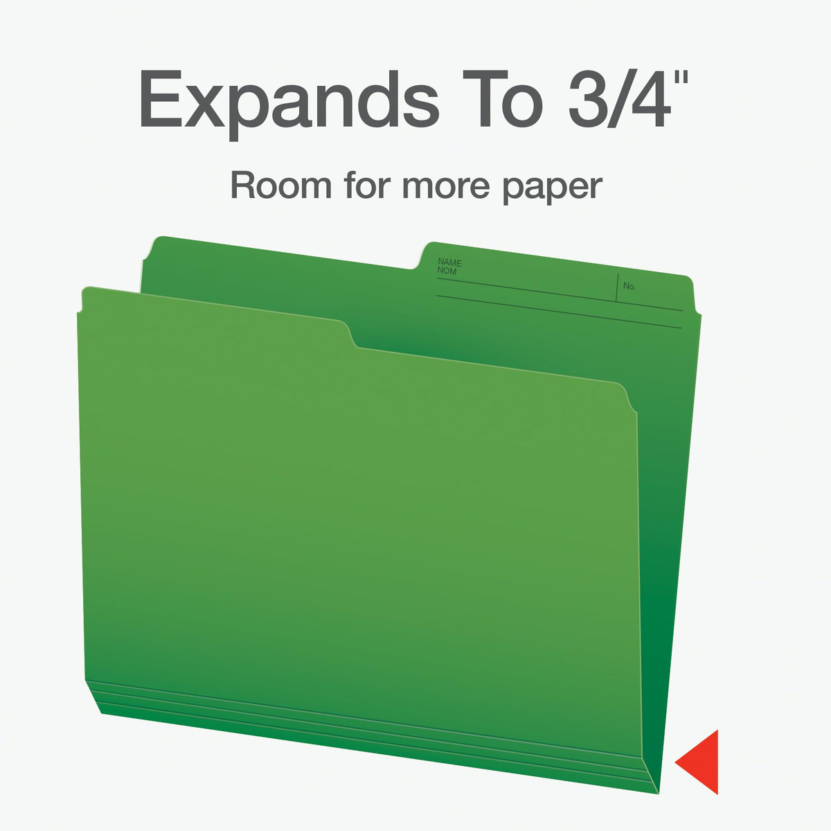 Pendaflex File Folders, 1/2 Cut Tab, Letter Size, Green, 100/Box