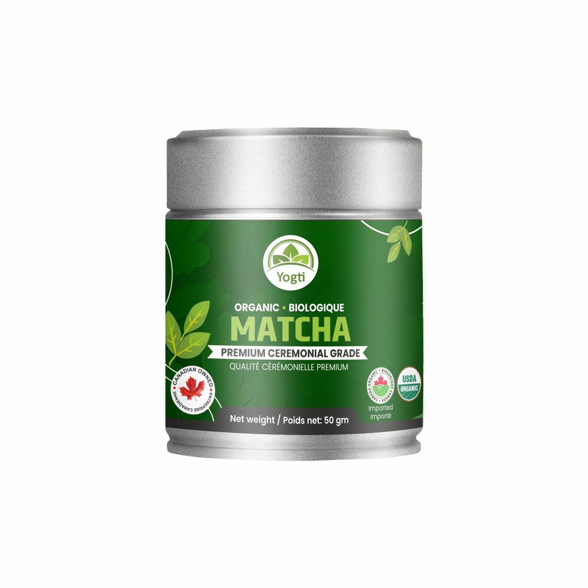 Yogti Organic Ceremonial Grade Matcha Green Tea Powder, 50 g
