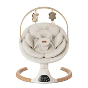 Monamii Bluetooth Baby Swing with Remote, Light Beige