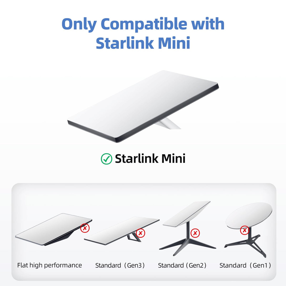 Starlink Mini Tripod with Adapter, Adjustable Mount Kit