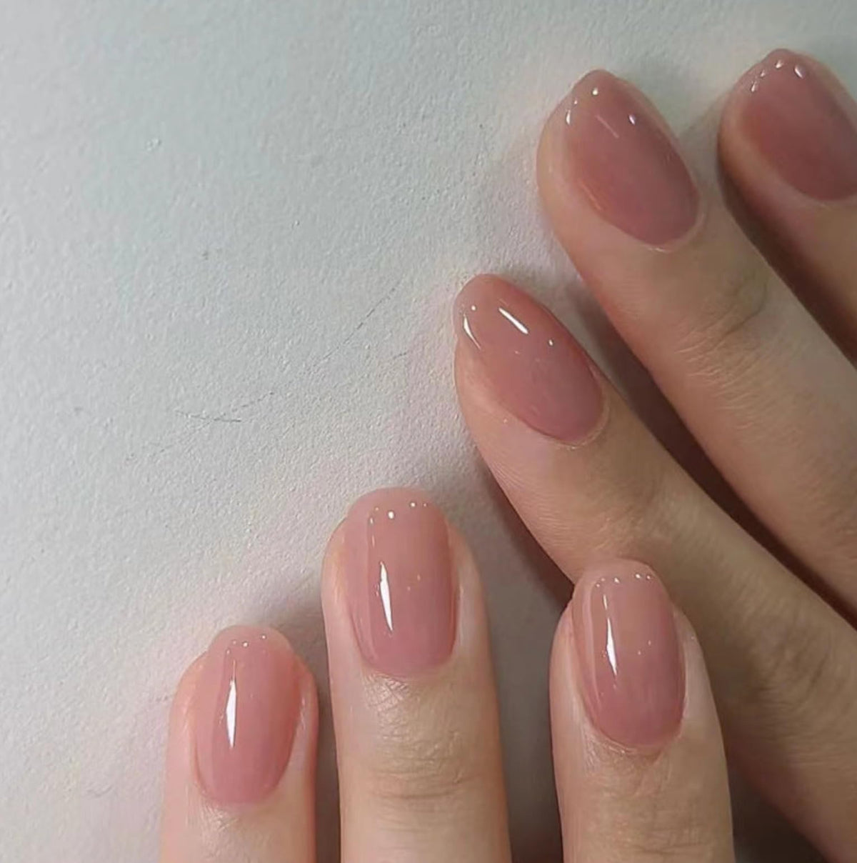CurvLife Soft Gel Press on Nails for Women, Honey Peach Pink, 30 Pcs