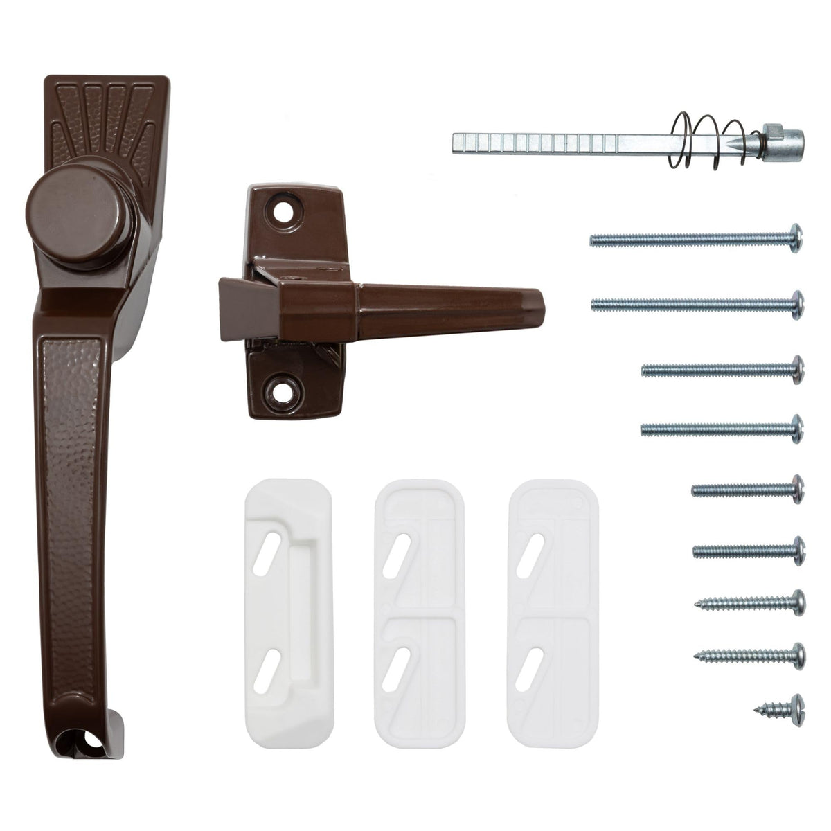 Ideal Security Model 910 Classic Push Button Handle with Latch, Brown