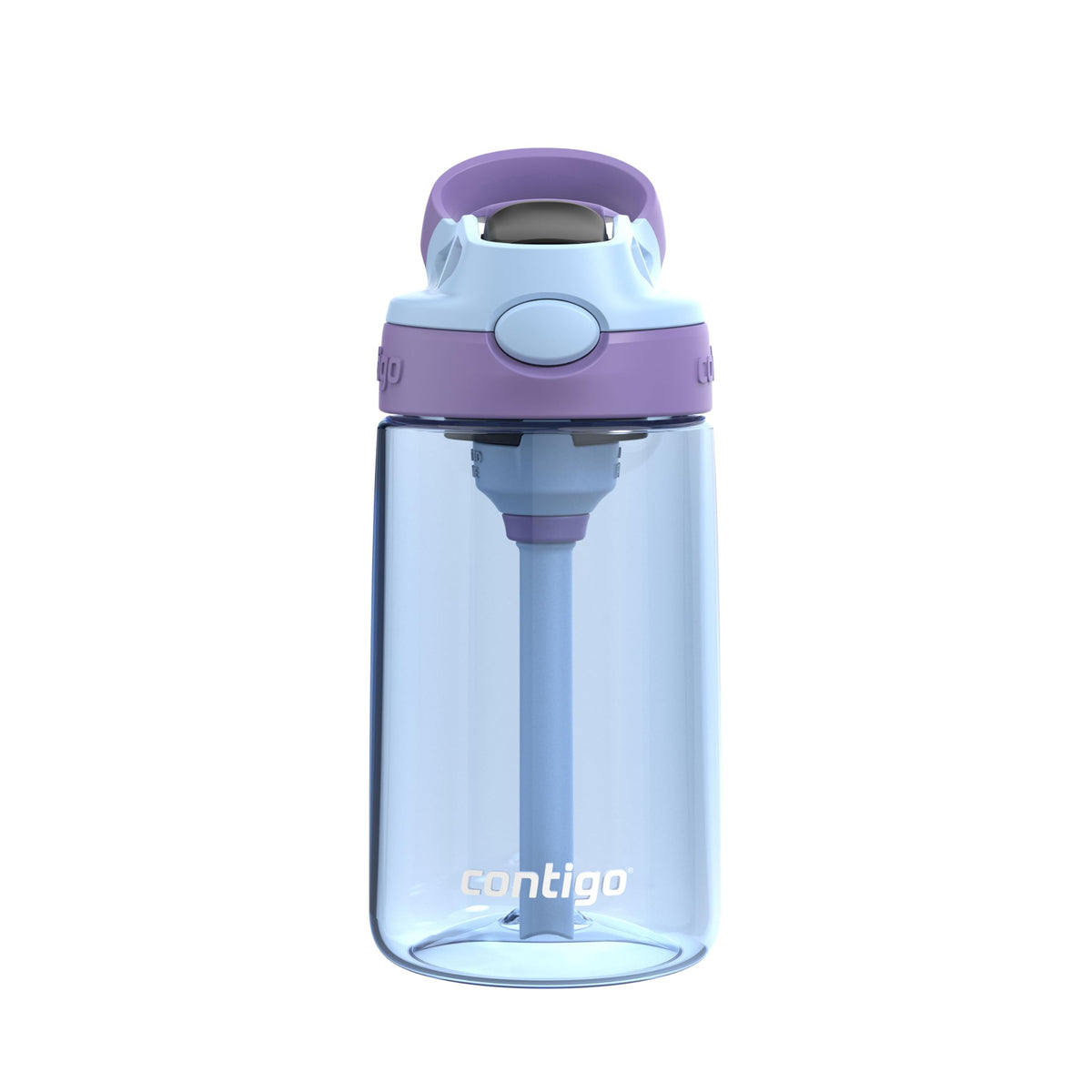 Contigo Kids Aubrey Straw Water Bottle, Periwinkle & Amethyst, 14 oz