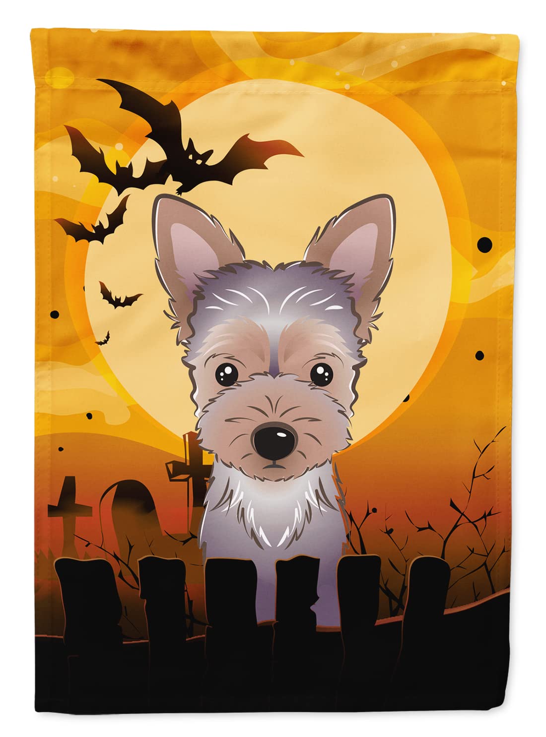 Caroline's Treasures BB1790GF Halloween Yorkie Puppy Garden Size Flag, Small