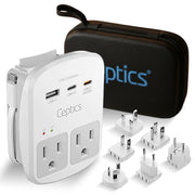 Ceptics World Travel Adapter Kit with 2 USB and 2 US Outlets, WPS-2B+