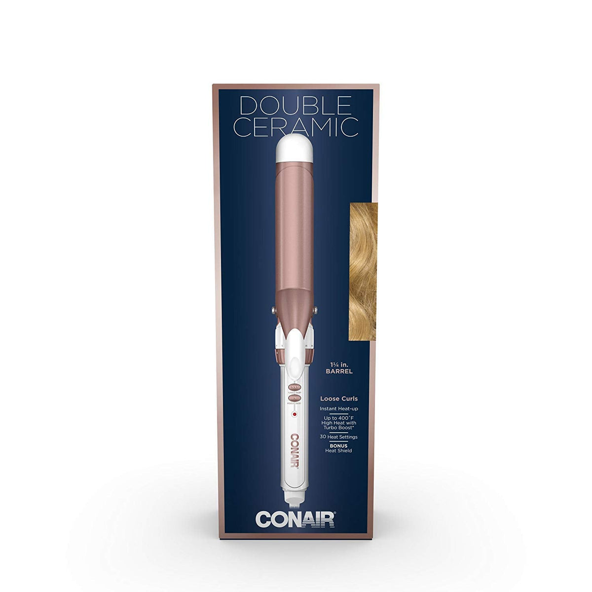 Conair CD702GNC Double Ceramic Curling Iron, 1.25"