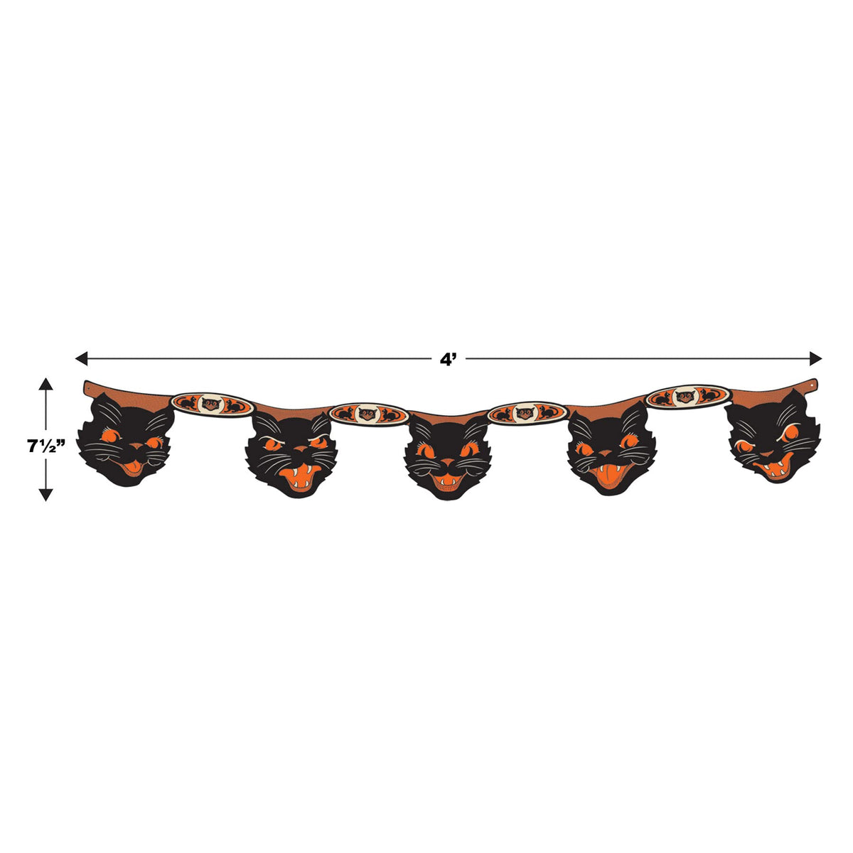 Beistle 2-Piece Vintage Black Cat Banners