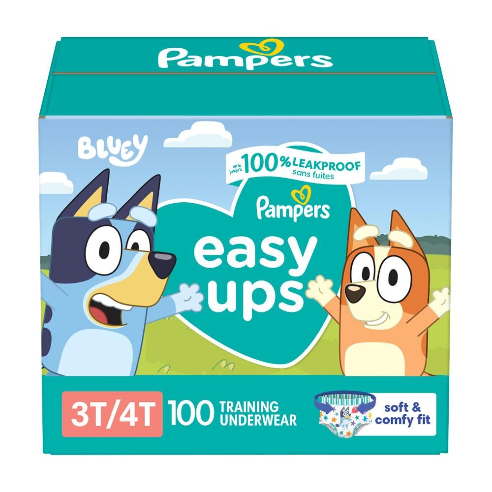 Pampers Easy Ups Training Underwear Boys, Size 3T/4T, 100 Count