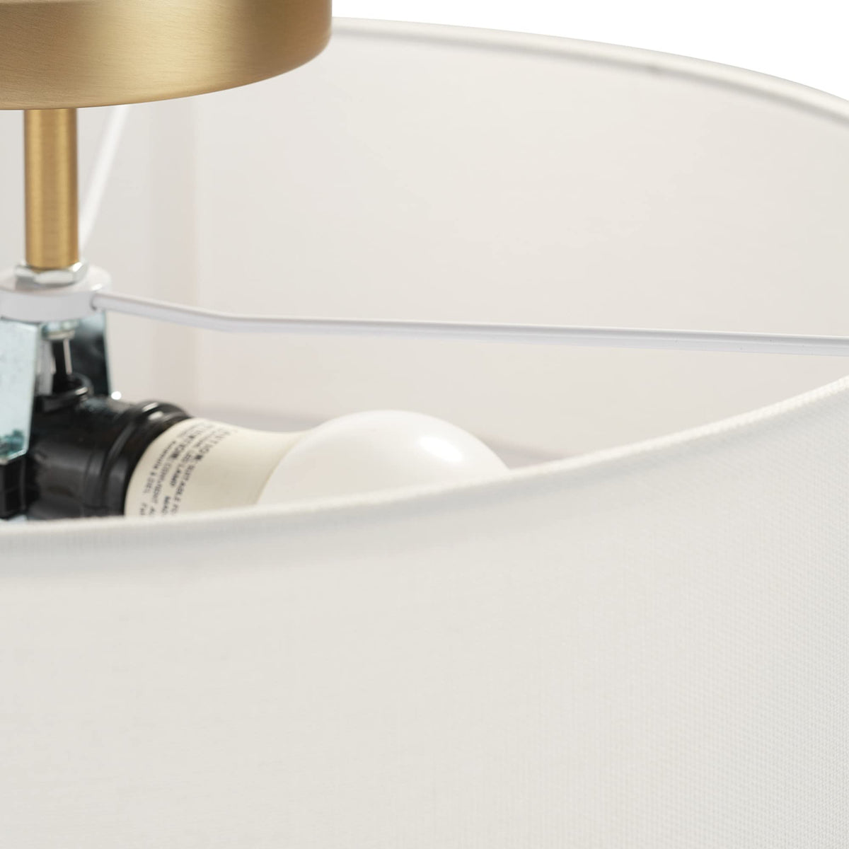 Globe Electric 60998 Kyle 2-Light Flush Mount Light, Matte Brass