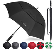 ACEIken 62" Windproof Double Canopy Golf Umbrella, Black