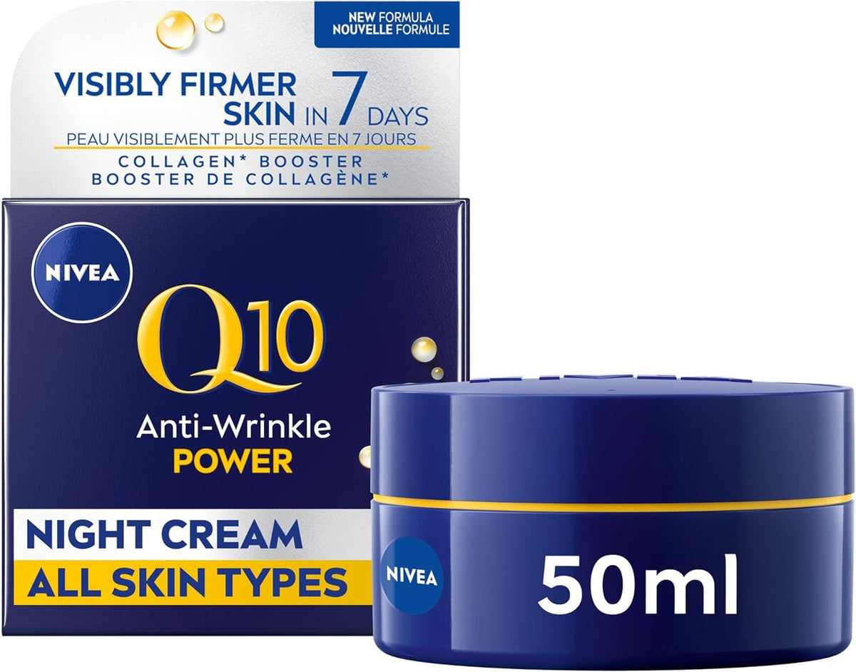 Nivea Q10 Anti-Wrinkle Night Cream, 50mL