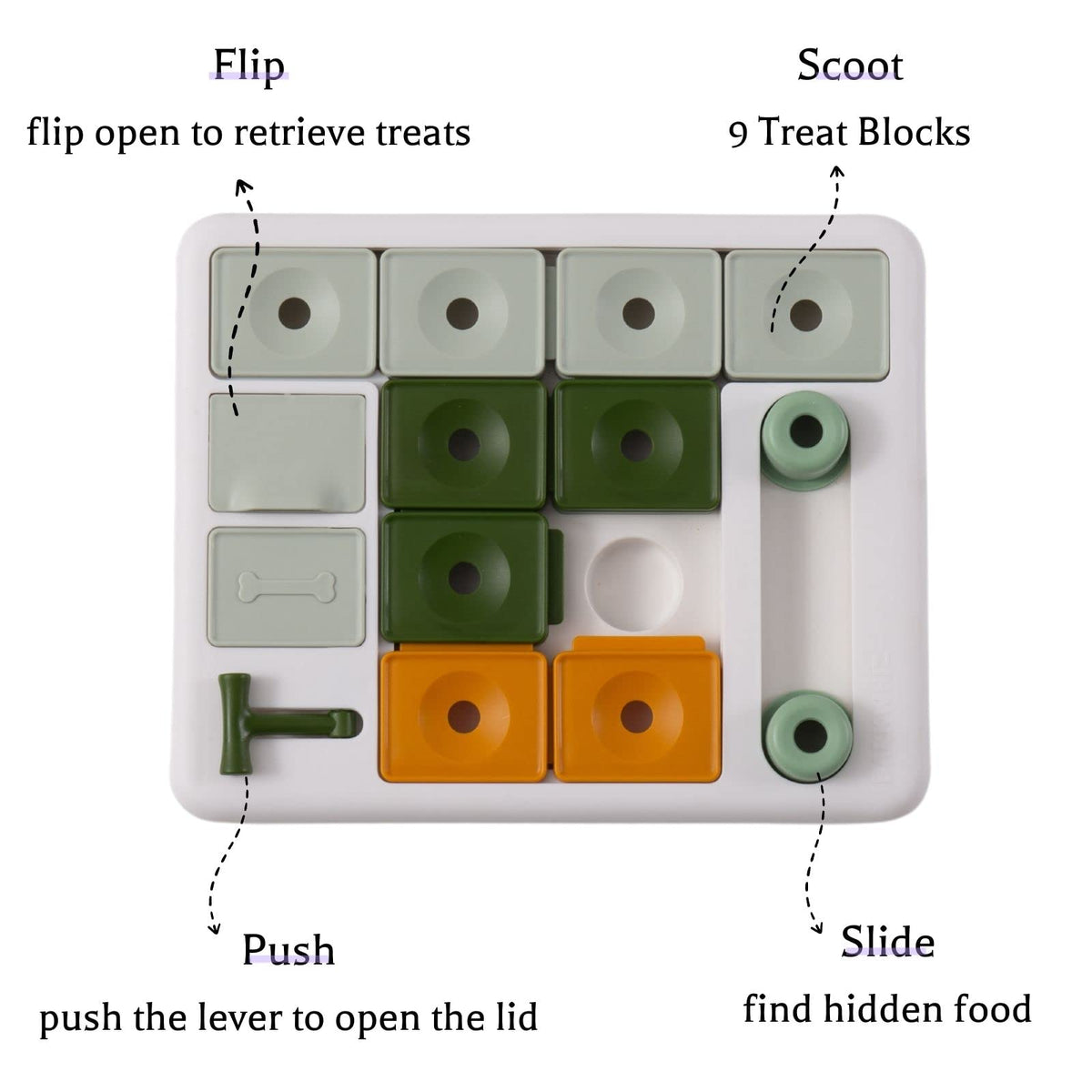 Barkwhiz Interactive Dog Treat Feeder Toy