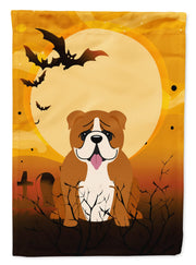 Caroline's Treasures BB4386GF Halloween English Bulldog Red White Flag Garden Size