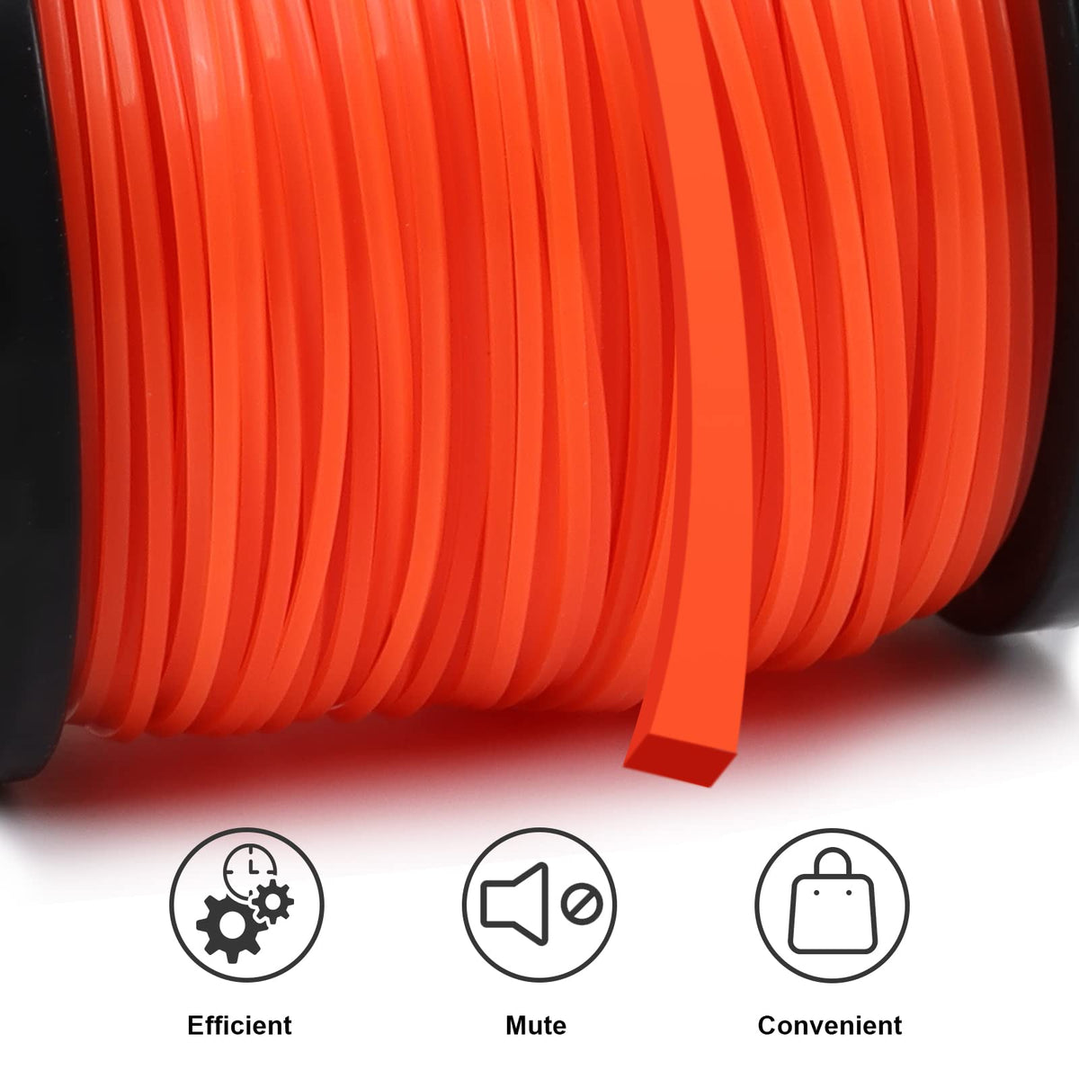 VIABRICO 0.080" Square Nylon Trimmer Line, 425 ft Spool
