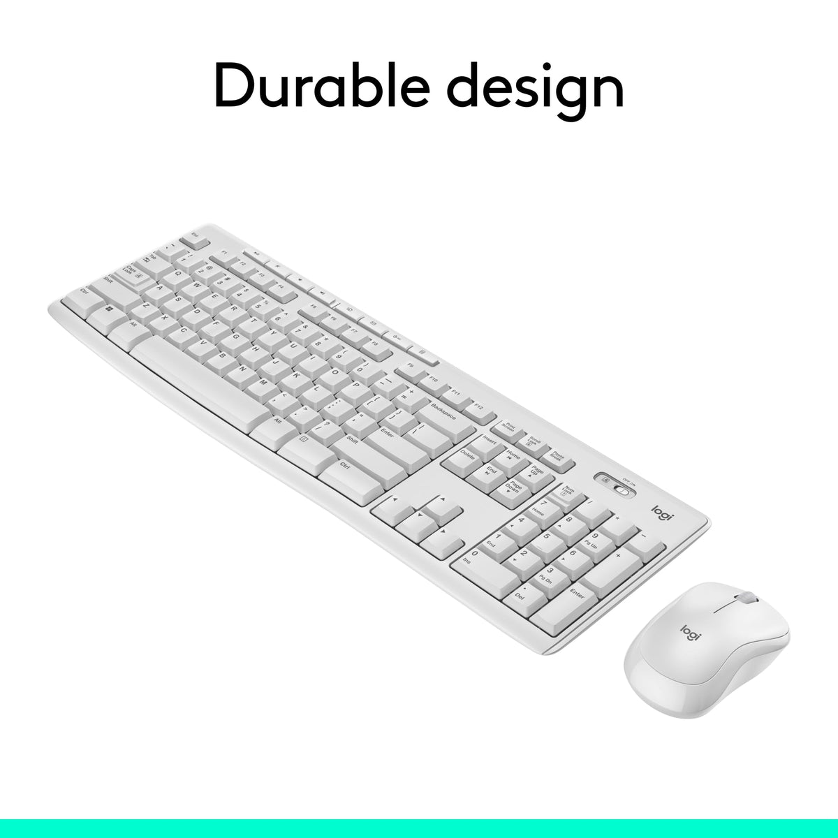 Logitech MK270 Wireless Keyboard and Mouse Combo, Off White