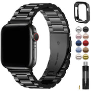 Fullmosa Stainless Steel Apple Watch Band, 42mm 44mm 45mm, Black