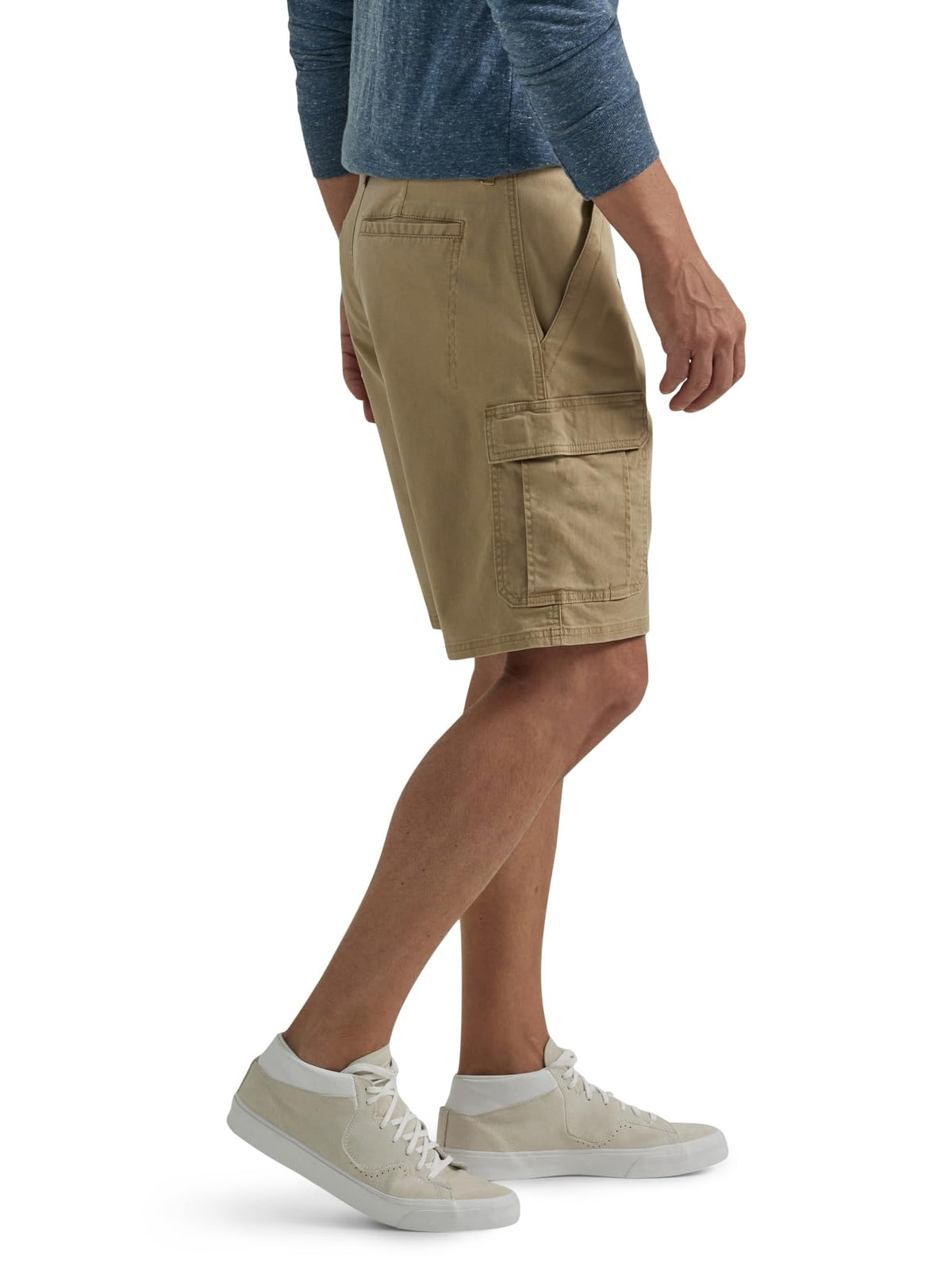 Wrangler Authentics Men's Classic Cargo Stretch Short, Grain Twill, 34