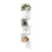 Vasagle Custos 5-Tier Floating Corner Shelf, Cloud White, ULBC72WT