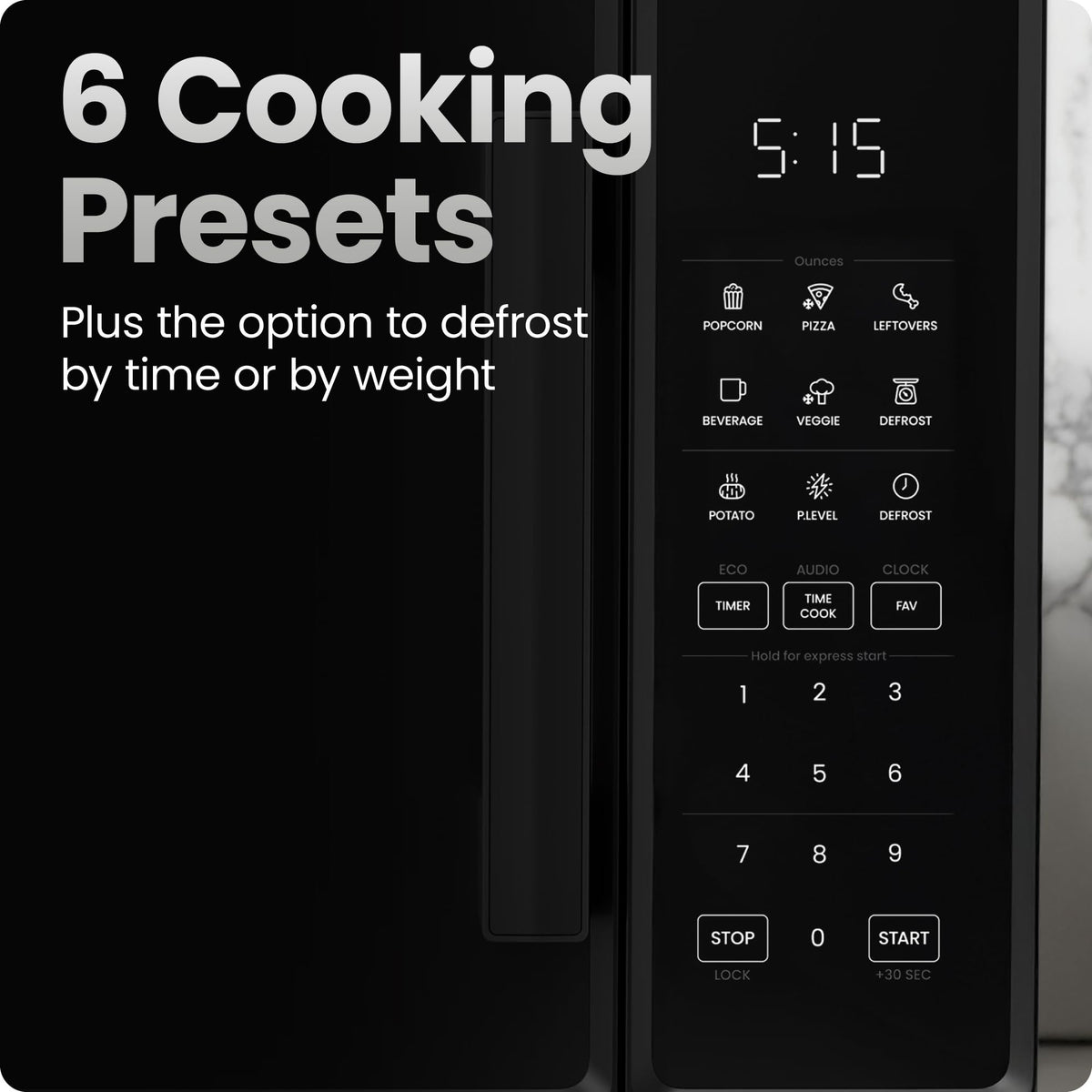 Chefman Countertop Microwave Oven, 1.1 Cu. Ft., 1000W, Black