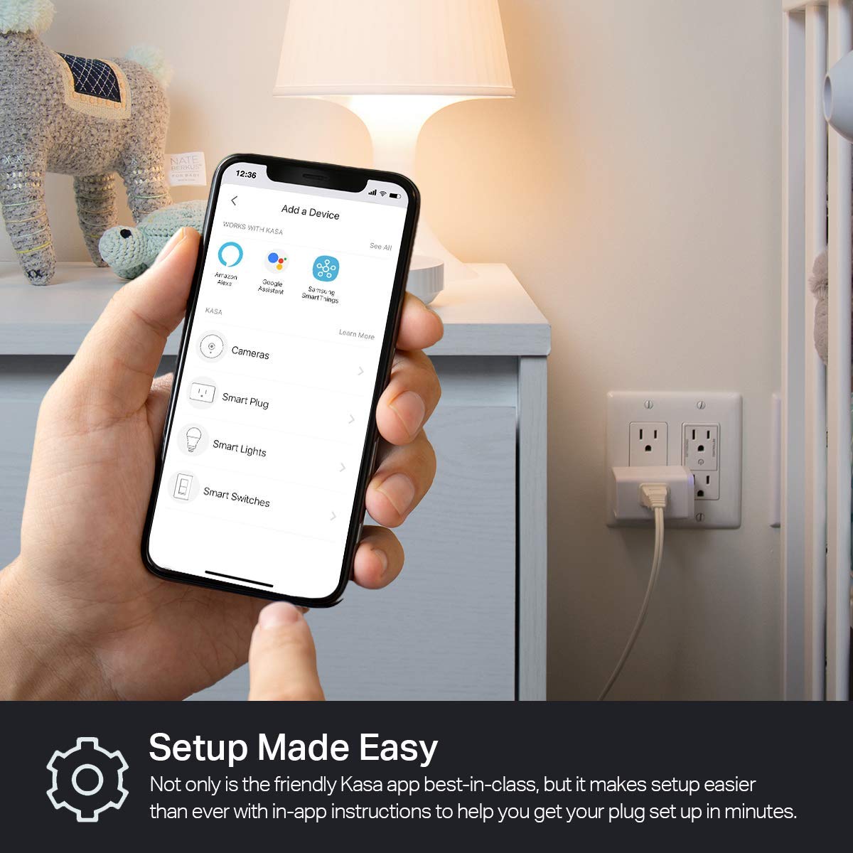 Kasa Smart Plug Mini by TP-Link HS103P2, White (2 Pack)