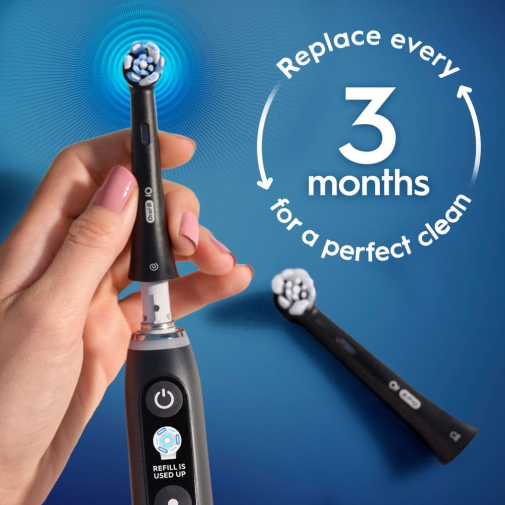 Oral-B iO Brush Heads, Black, 4 Ultimate Clean + 1 Gentle Care