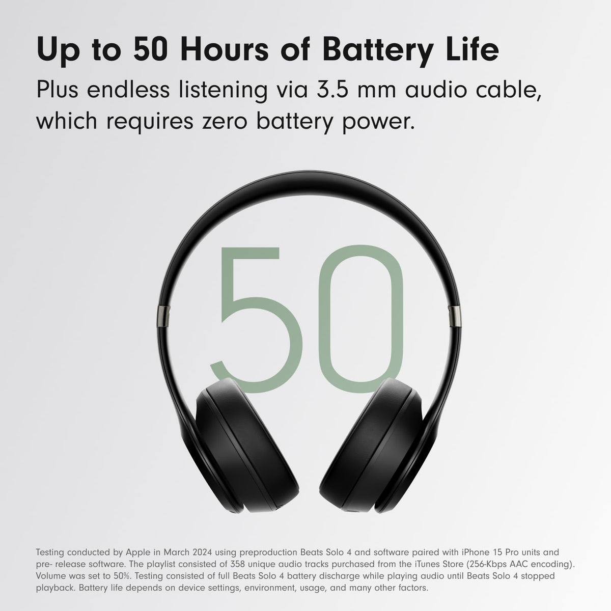 Beats Solo 4 Wireless On-Ear Headphones, Matte Black