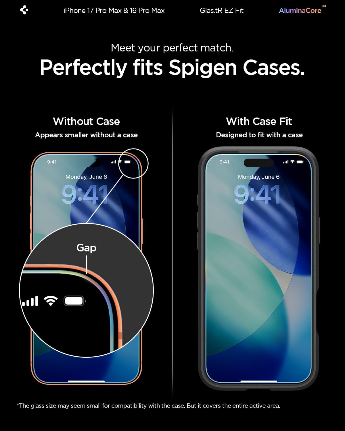 Spigen AluminaCore Screen Protector for iPhone 17 Pro Max, 2-Pack