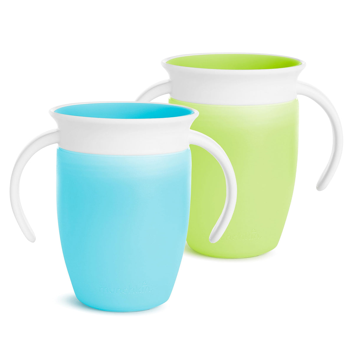 Munchkin Miracle 360 Trainer Cup, 7 oz, 2-Pack, Blue/Green