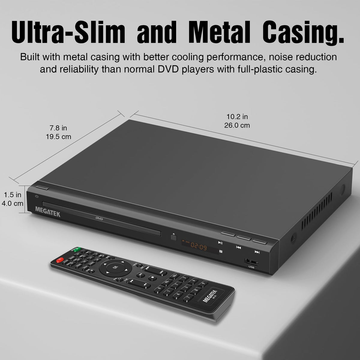 MEGATEK Compact Region-Free HDMI DVD Player