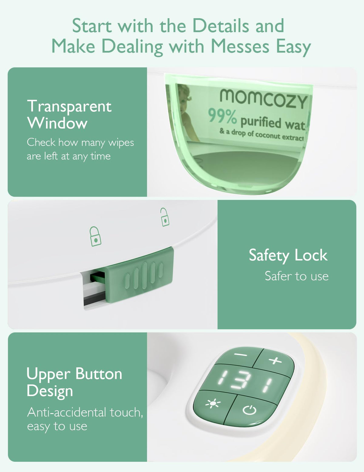 Momcozy Baby Wipe Warmer with Night Light