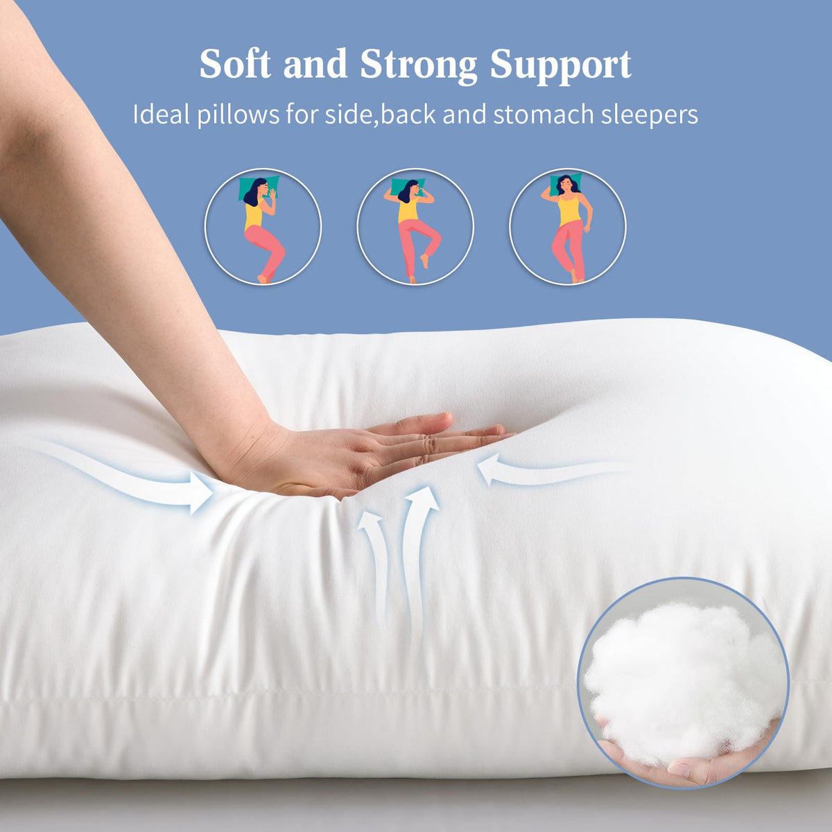 Sherwood Hotel Collection Down Alternative Bed Pillows, Queen