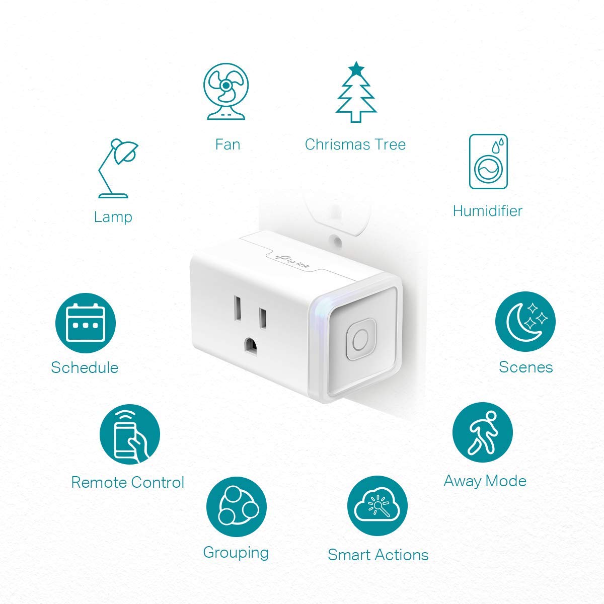 Kasa Smart Plug Mini by TP-Link HS103P2, White (2 Pack)
