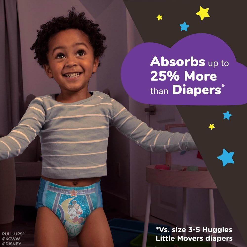 Huggies Pull-Ups Boys' Night-Time Training Pants, 3T-4T, 60ct