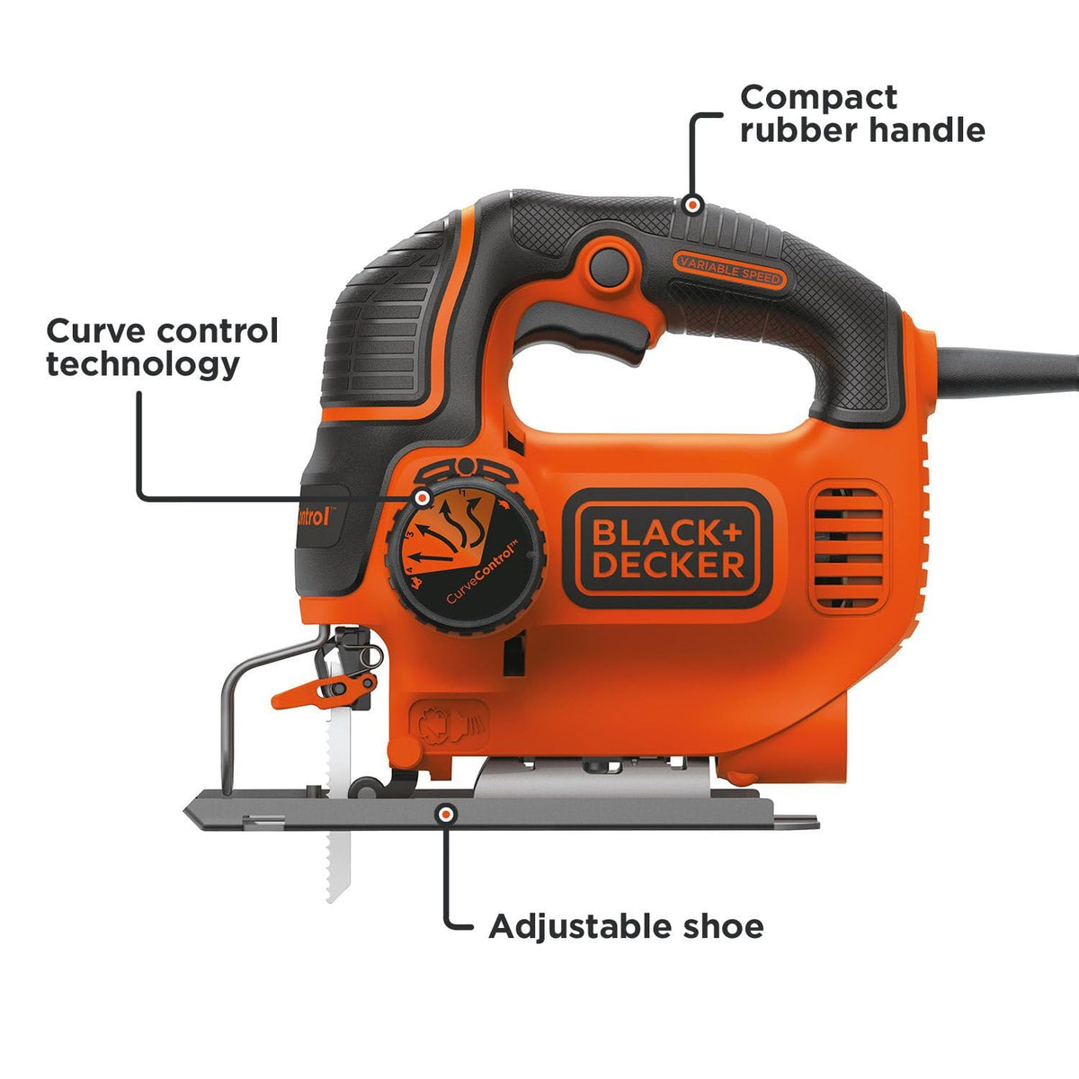 Black+Decker Jig Saw, Smart Select, 5.0-Amp, BDEJS600C