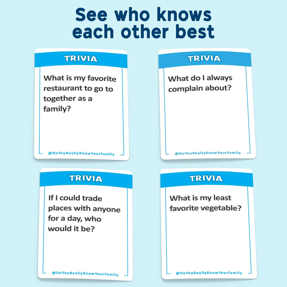 Do You Really Know Your Family? Card Game, Ages 8+