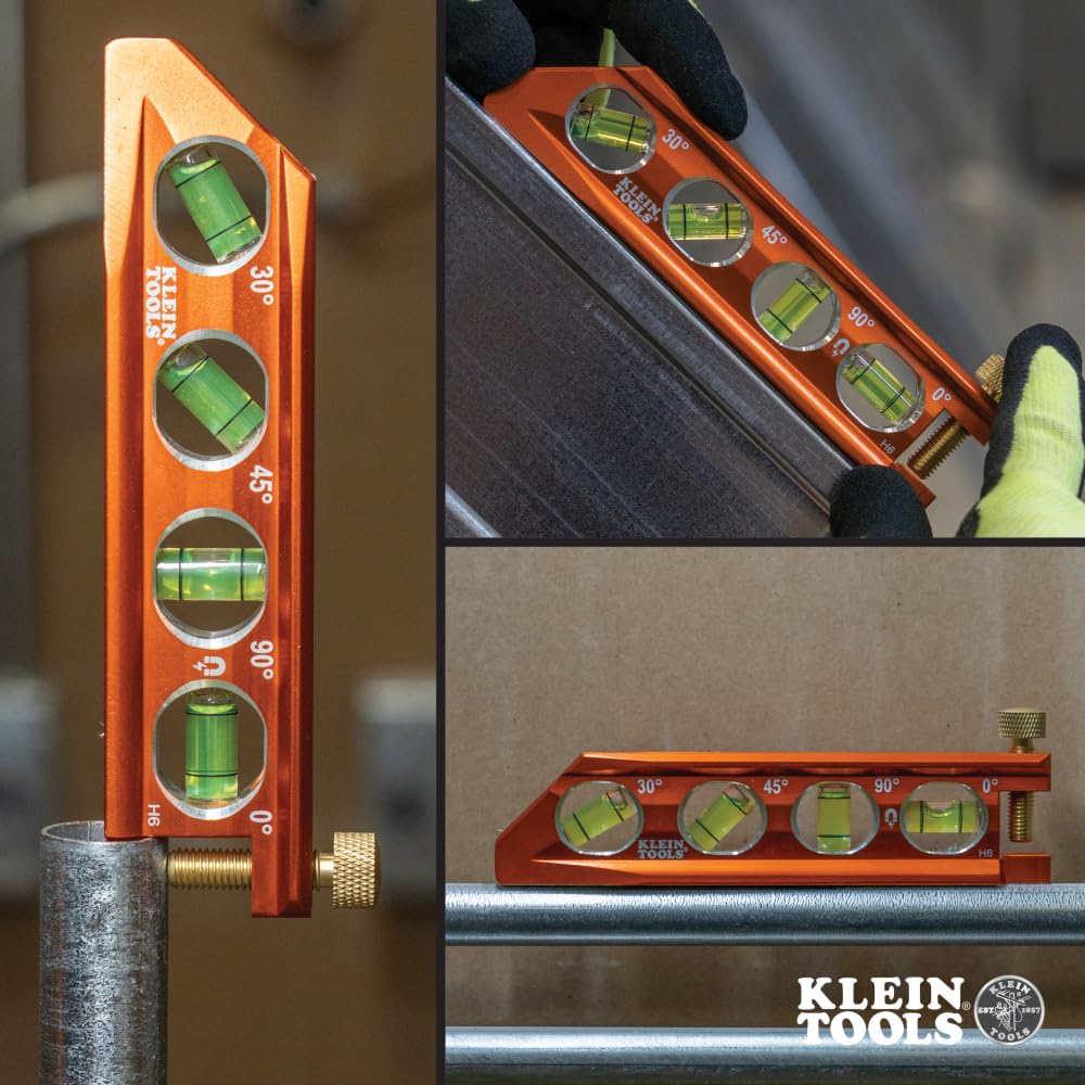 Klein Tools 935AB4V Magnetic Torpedo and Conduit Level, 6-Inch, Orange