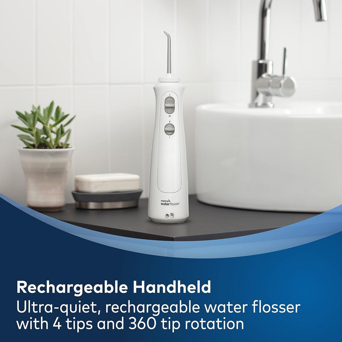 Waterpik Cordless Pearl Water Flosser, WF-13, White