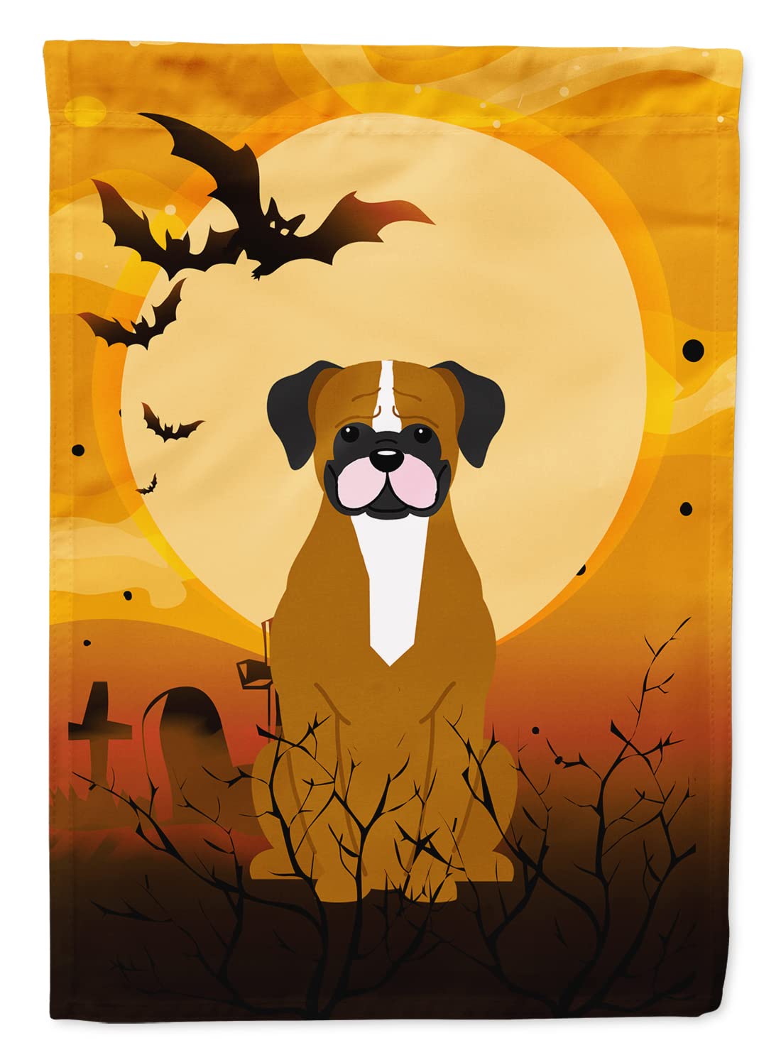 Caroline's Treasures BB4382GF Halloween Flashy Fawn Boxer Flag Garden Size