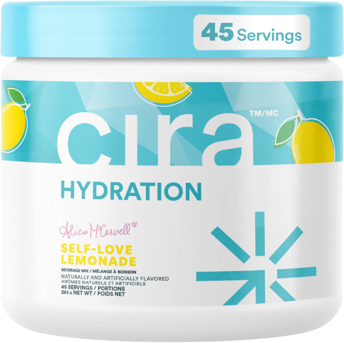 Cira Hydration Electrolyte Powder, Self-Love Lemonade, 45 Servings