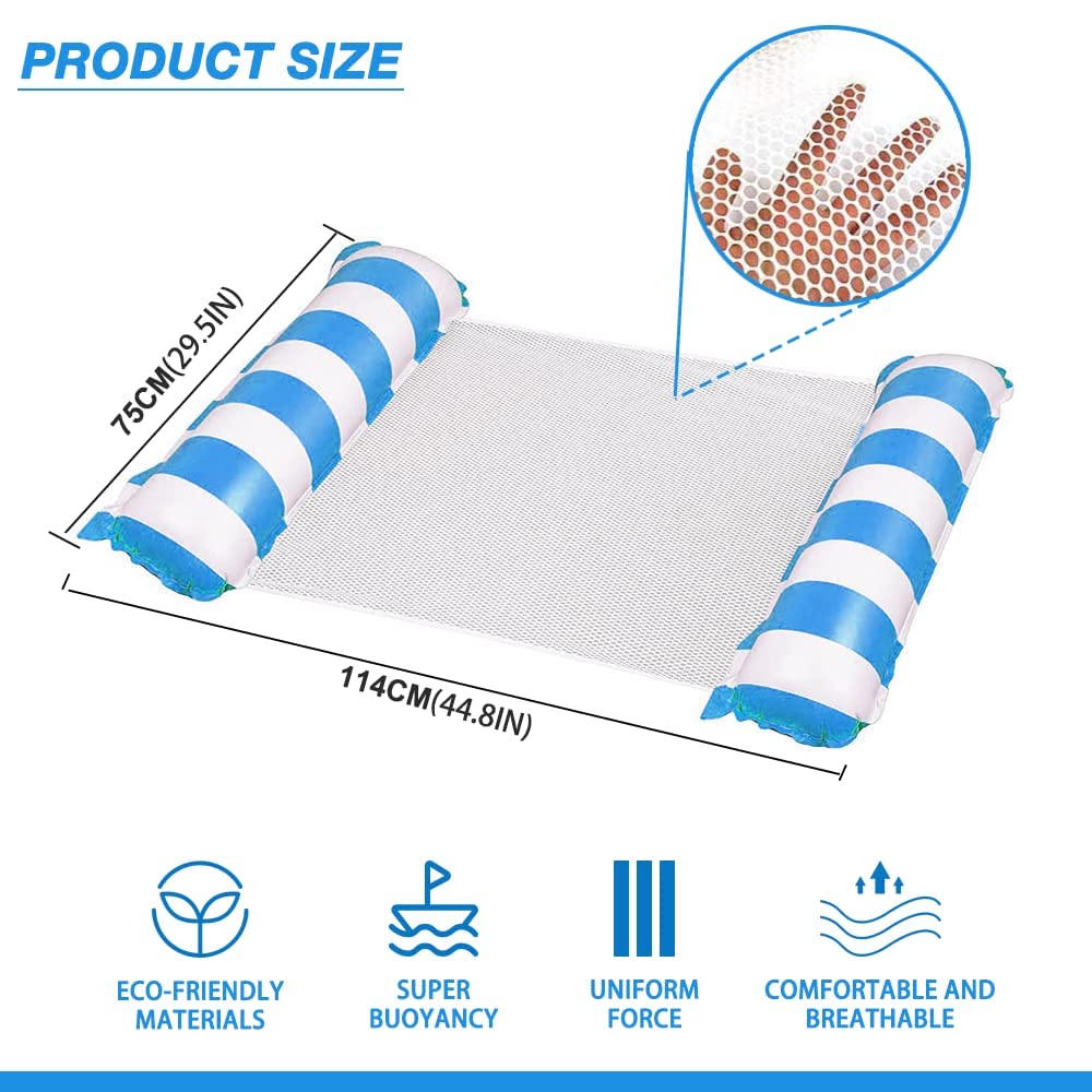 FUNNYTA 4-in-1 Water Hammock Pool Float (2 Pack)