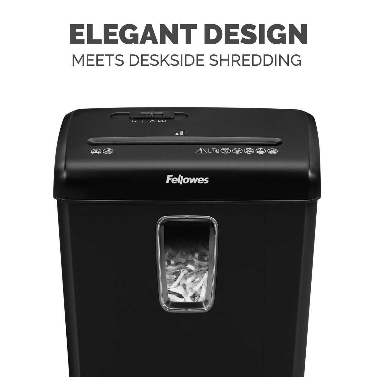 Fellowes Powershred P-30C 6-Sheet Cross-Cut Paper Shredder, Black