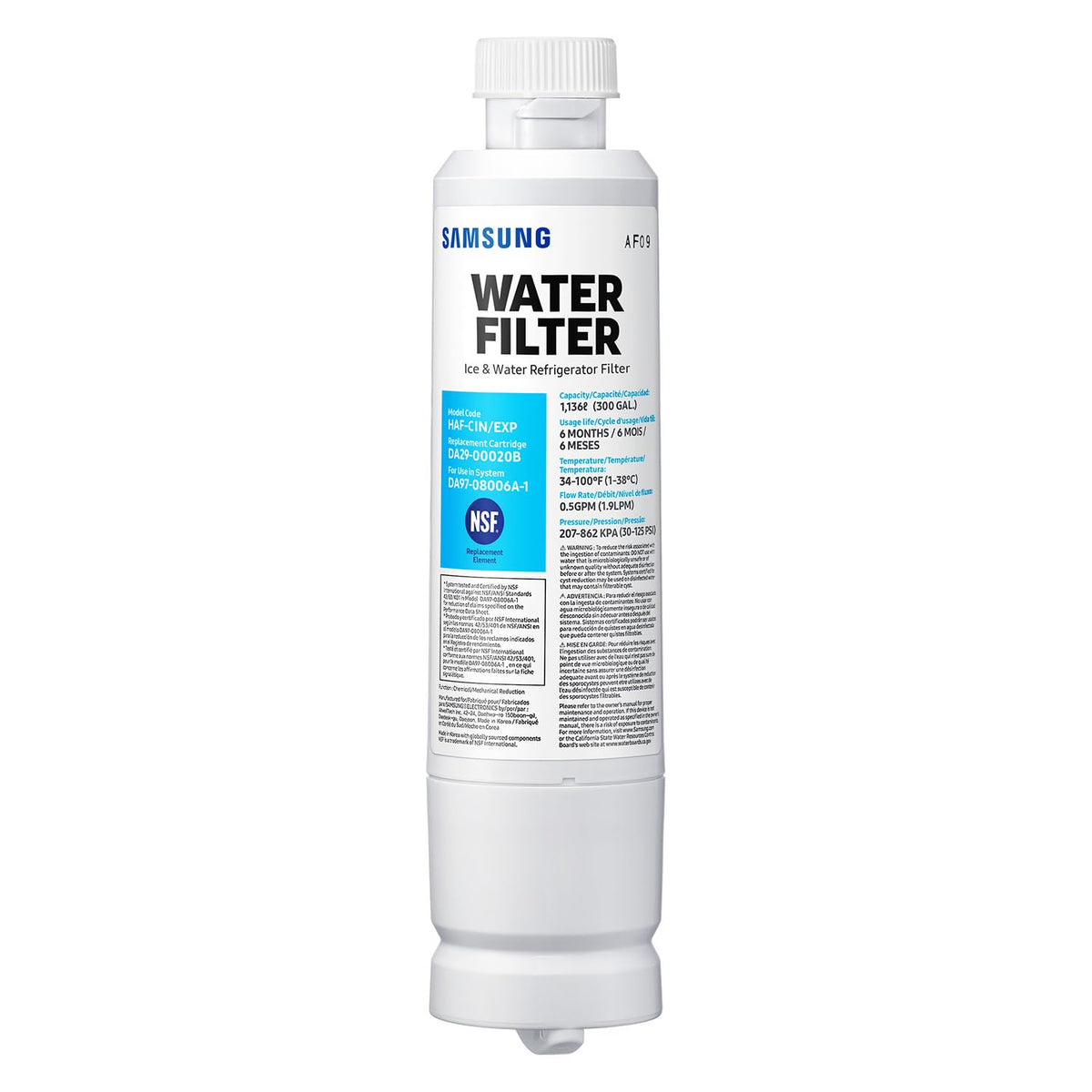 Samsung Refrigerator Water and Ice Filter HAF-CIN/EXP, 1 Pack