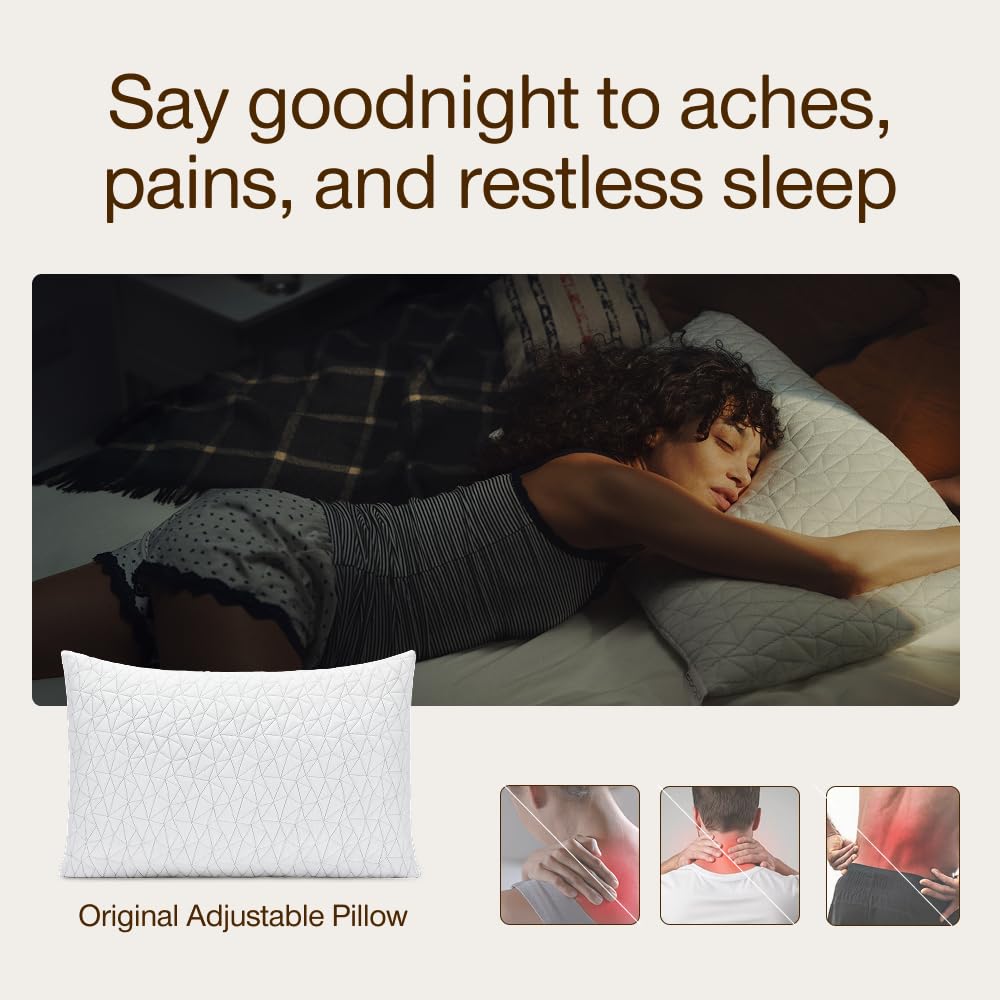 Coop Home Goods Original Adjustable Memory Foam Pillow, Queen