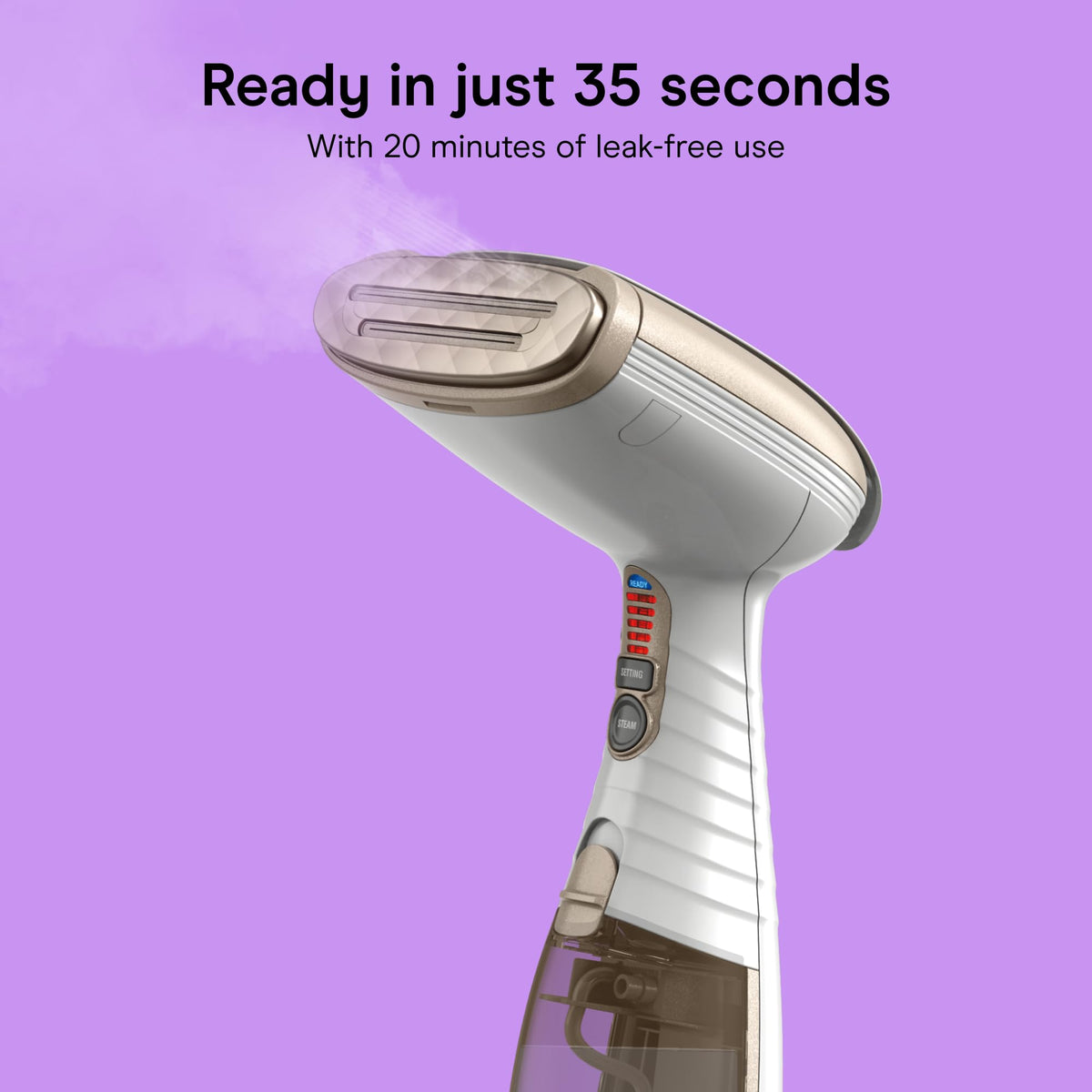 Conair Turbo Extreme Steam Hand Held Fabric Steamer, White/Champagne