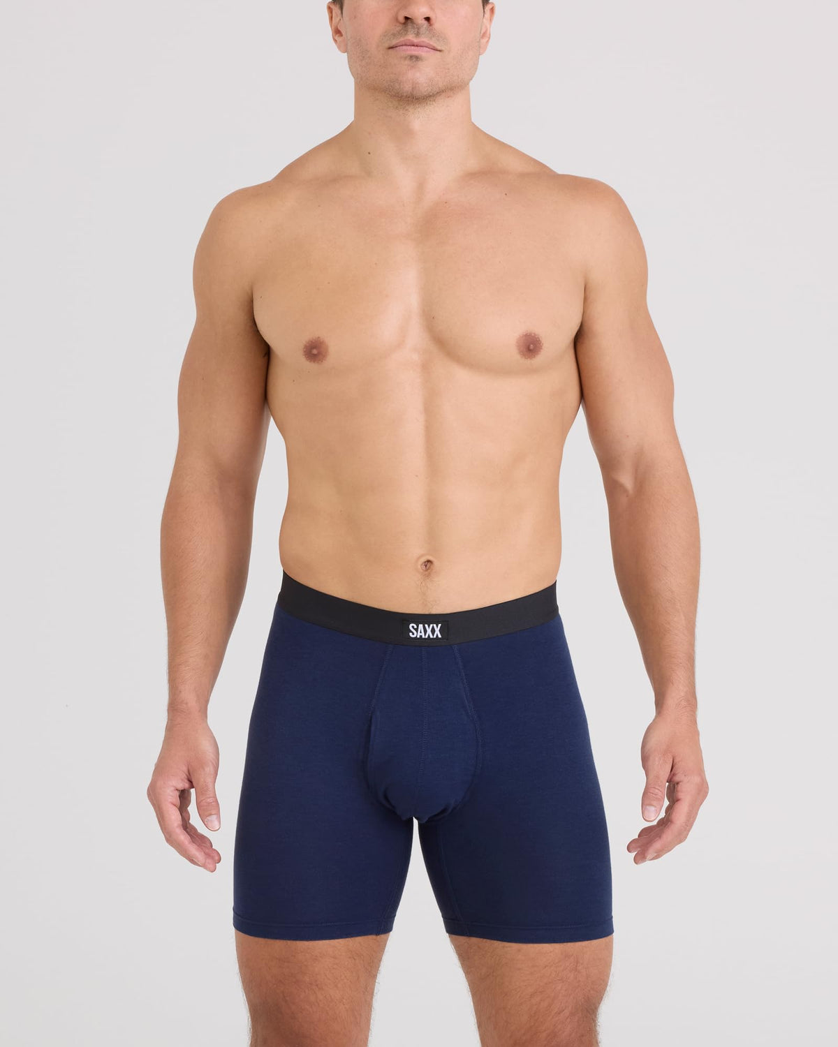 SAXX Men's Core Cotton Boxer Brief Fly, 3-Pack, Blues, M